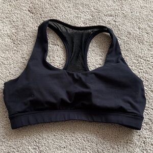 Senita Athletics Black Barre Mesh Sports Bra size medium